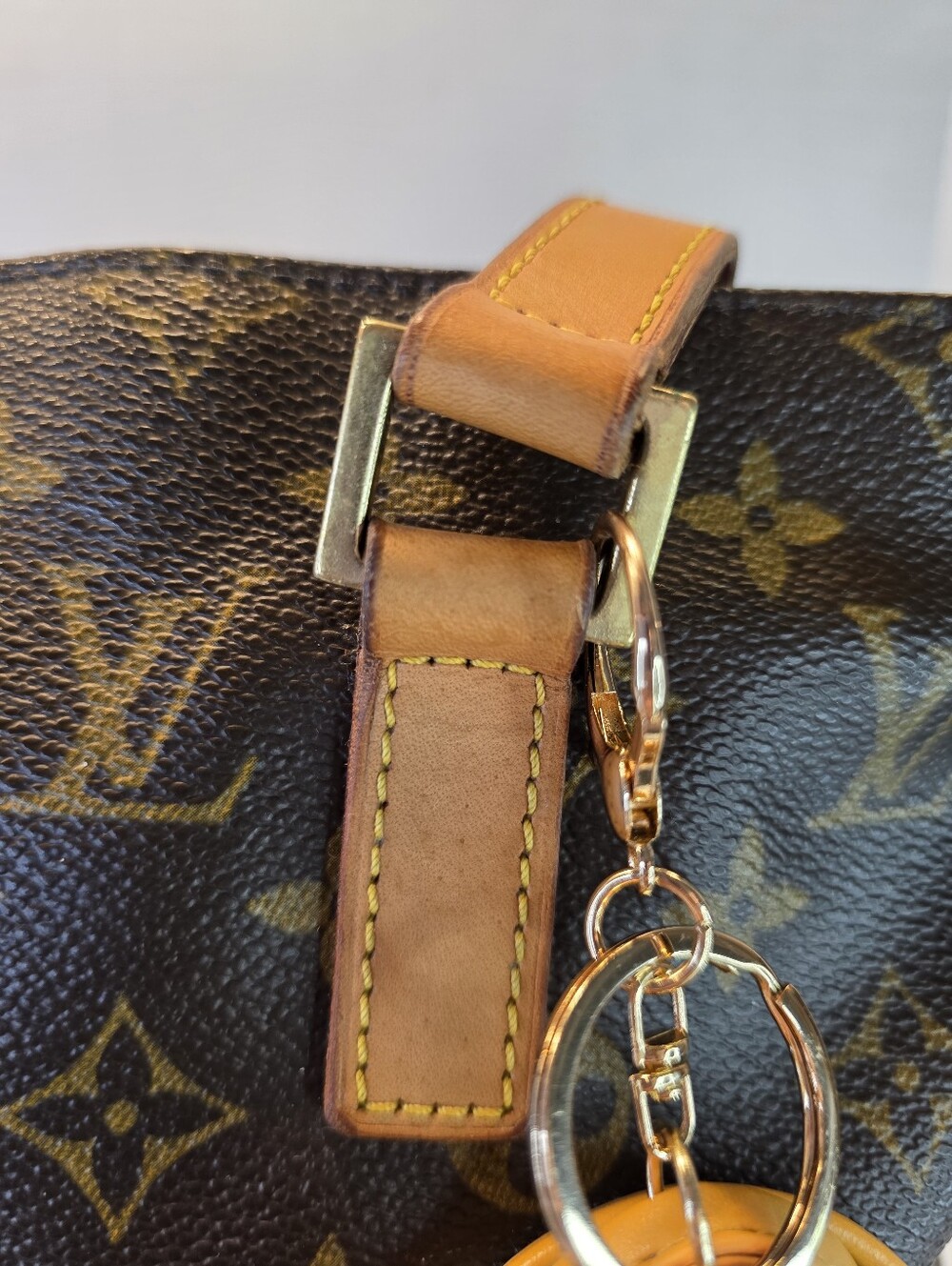 Louis Vuitton Vintage Canvas Cabas Piano Bag with Mini Boston Bag Charm & Chain - Picture 12 of 15